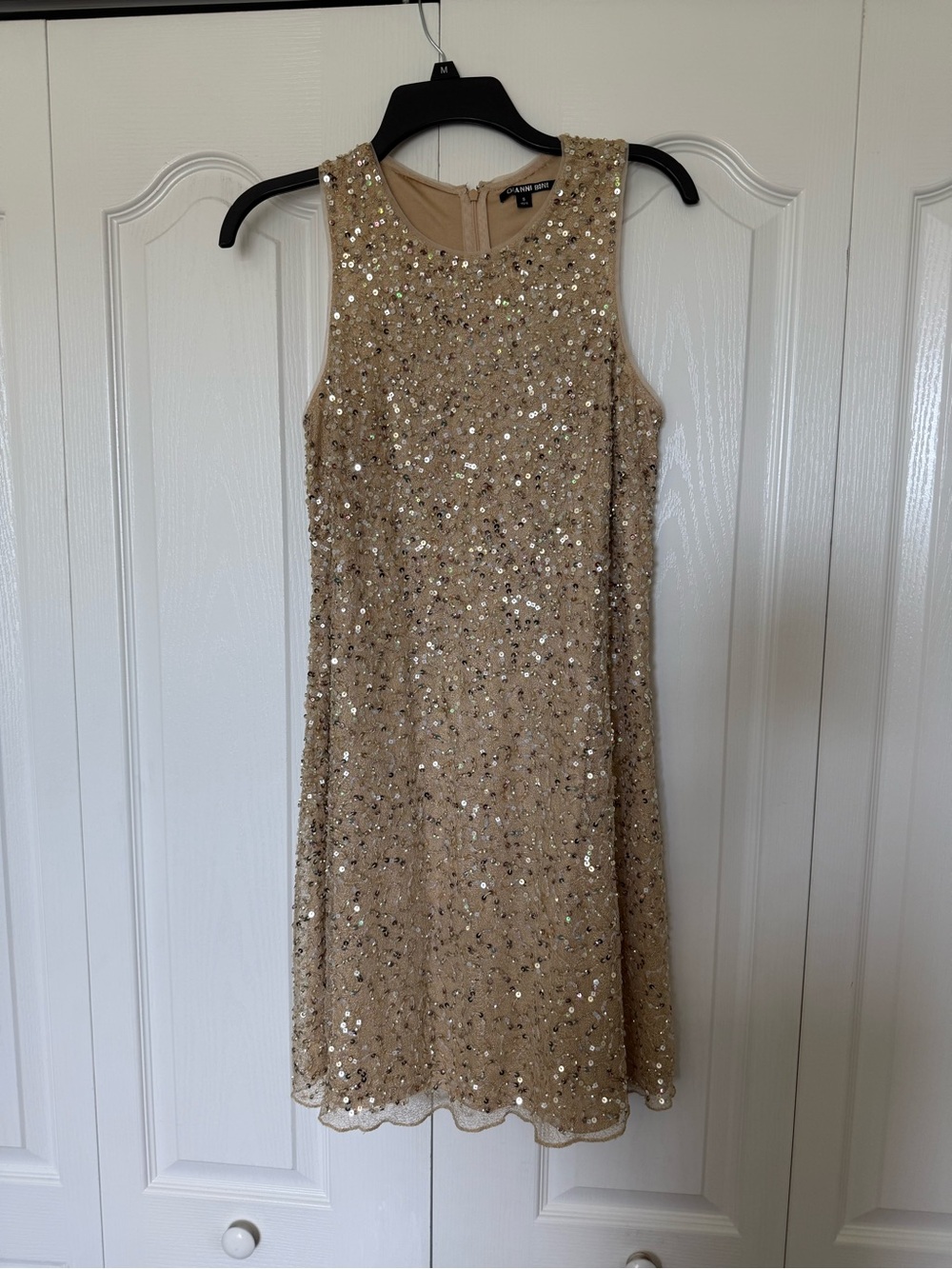 Gianni Bini Champagne Sequin Mini Dress